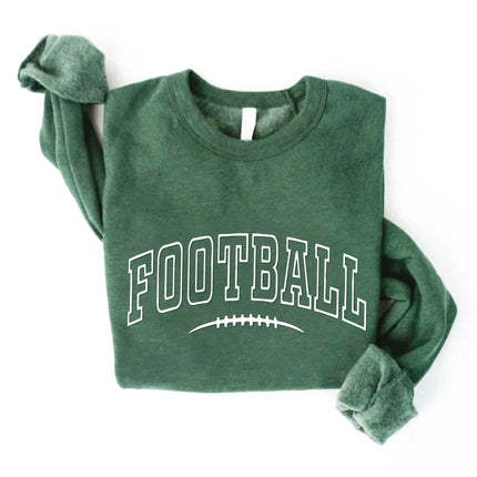 Football Puff Print Graphic Sweatshirt
