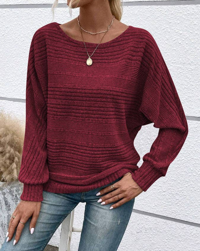 LOVESOFT Brushed Sweater with Batwing Sleeve