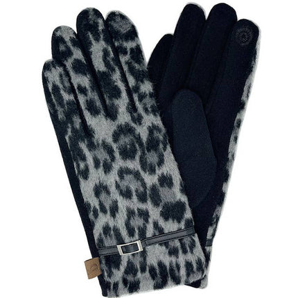 Soft Leopard Animal Print Gloves