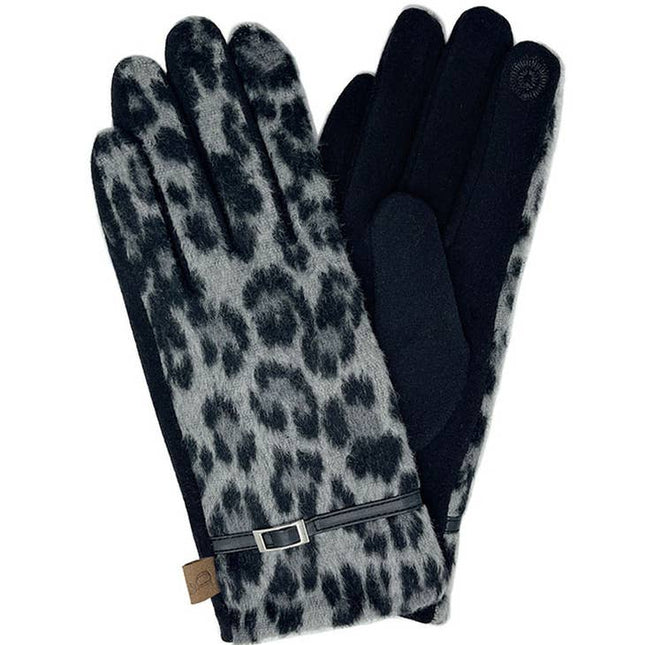 Soft Leopard Animal Print Gloves
