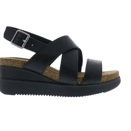 Clarks Lizby Cross (Women's) - Black Leather