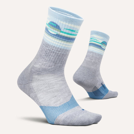 Feetures Trail Max Cushion Mini Crew - Cloud Veil Blue