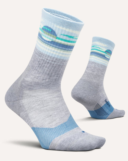 Feetures Trail Max Cushion Mini Crew - Cloud Veil Blue