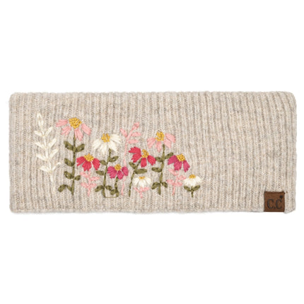 Floral Embroidered Headwrap