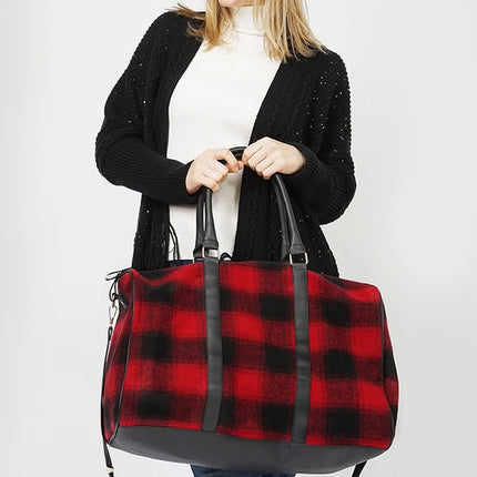 Buffalo Pattern Cross Body Duffle Bag