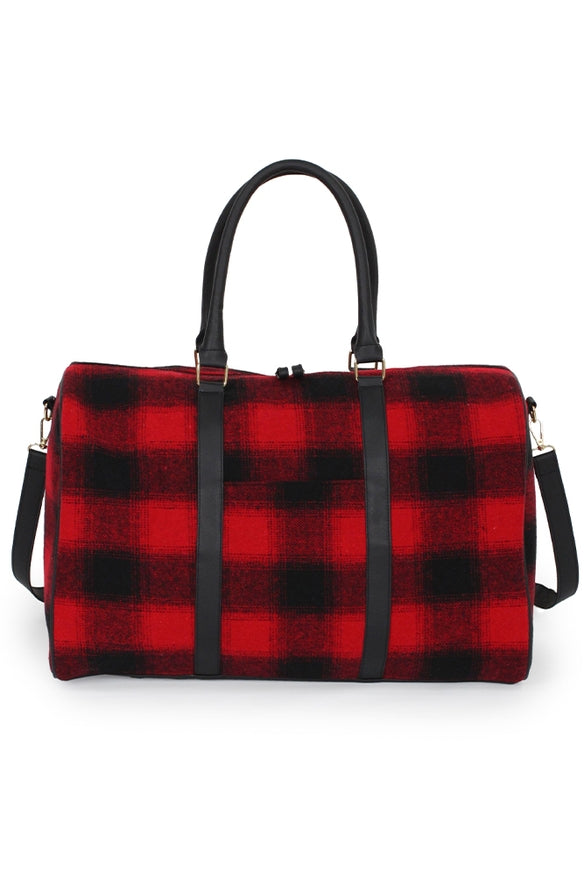 Buffalo Pattern Cross Body Duffle Bag