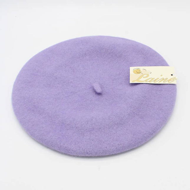 Classic Beret in Pure Wool
