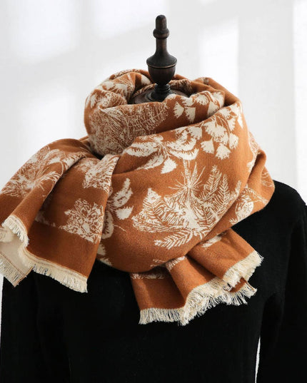 Accity Warm Faux Cashmere Printed Scarf