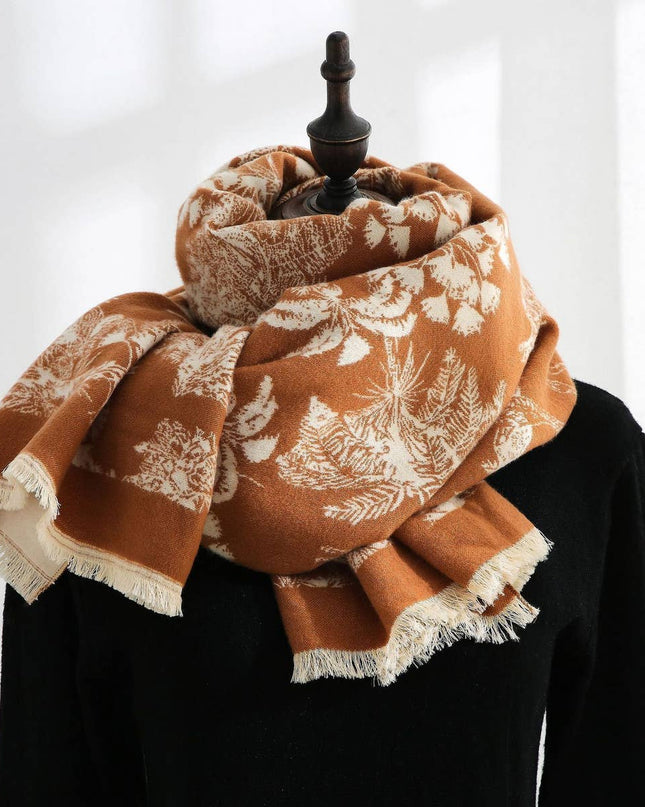 Accity Warm Faux Cashmere Printed Scarf