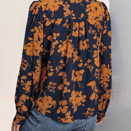 LOVESOFT Long Sleeved Floral Blouse