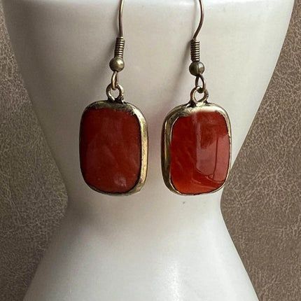 Dylan Designs Sicily Earrings Red Agate