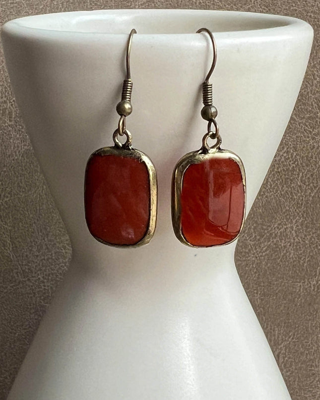 Dylan Designs Sicily Earrings Red Agate
