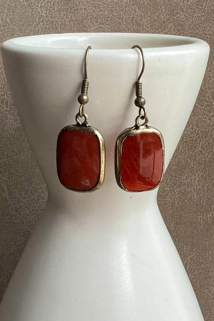 Dylan Designs Sicily Earrings Red Agate