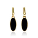 Karine Sultan Black Enamel Drop Earring