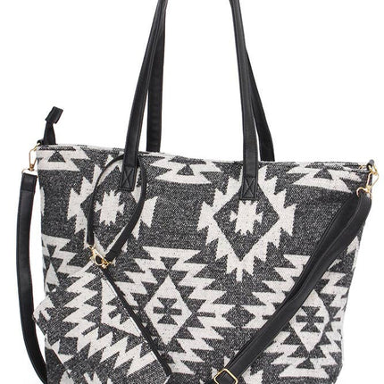 Western Weekend Tote Bag with Pouch