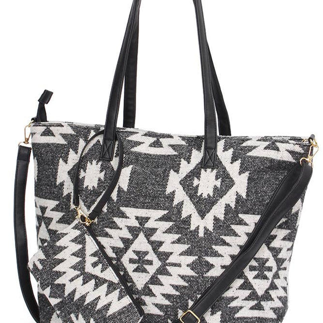 Western Weekend Tote Bag with Pouch
