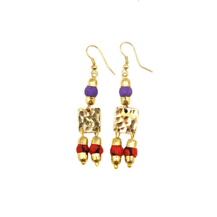 Aasha Dual Capped Beads Earrings