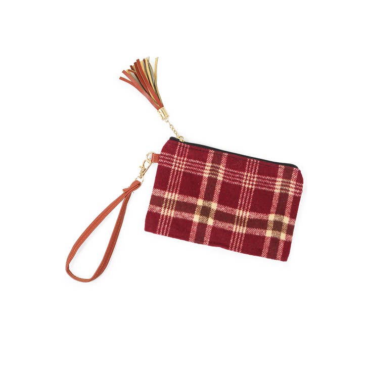 Pattern Pouch Bag with Wristlet