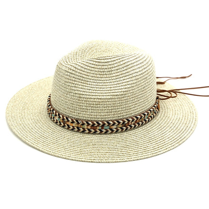 Multi Color Braided Band Panama Hat
