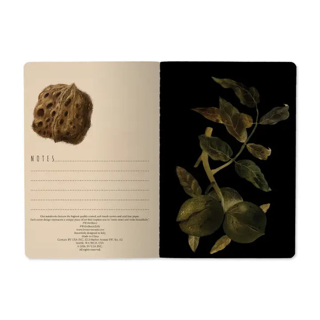 BV by Bruno Visconti Vegan Leather A5 Notebook - Forest Flora