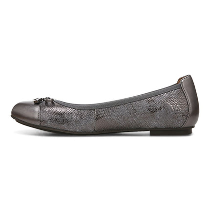 Vionic Minna Ballet Flat (Women's) - Pewter Metallic