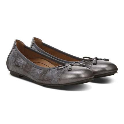 Vionic Minna Ballet Flat (Women's) - Pewter Metallic