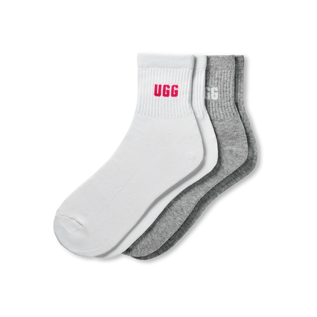 Ugg Womens Quinlin Logo Quarter 2 Pack