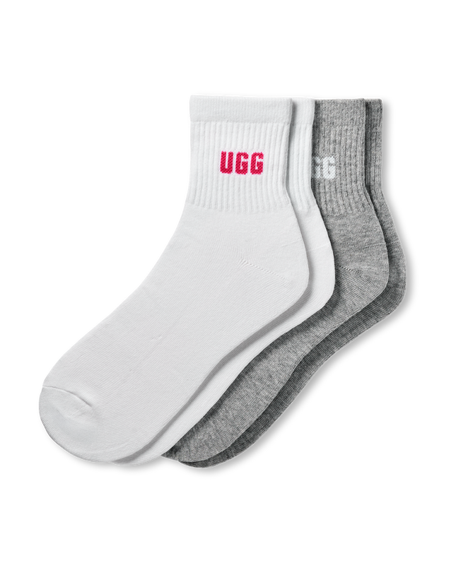Ugg Womens Quinlin Logo Quarter 2 Pack