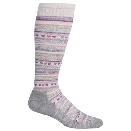 Sockwell Women’s HeartLink | Firm Graduated Compression Socks - Light Grey