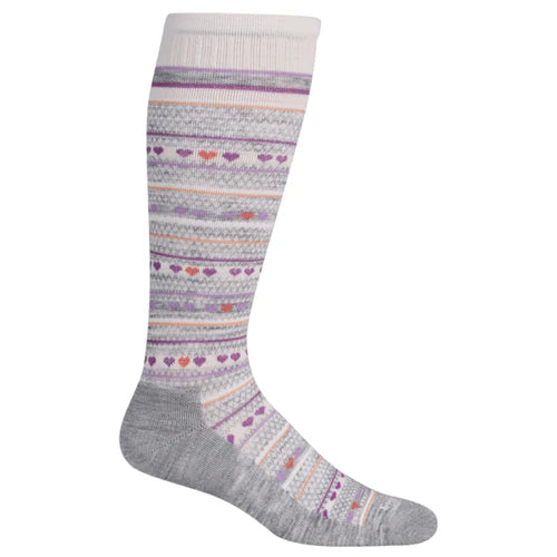 Sockwell Women’s HeartLink | Firm Graduated Compression Socks - Light Grey