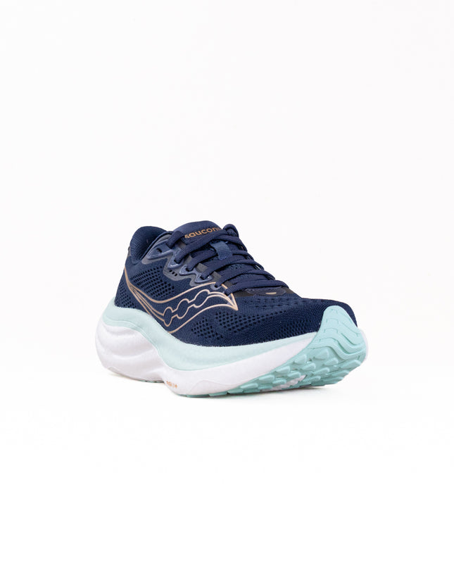 Saucony Ride 19 (Women's) -Navy/Aqua