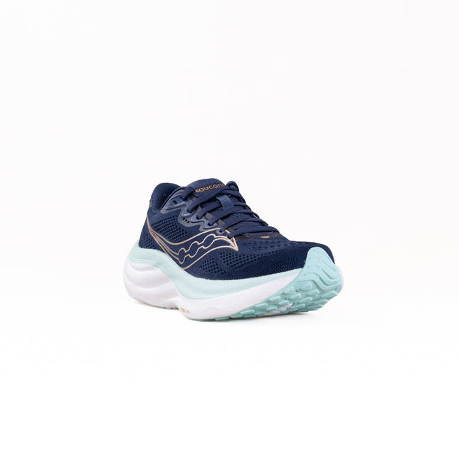 Saucony Ride 19 (Women's) -Navy/Aqua