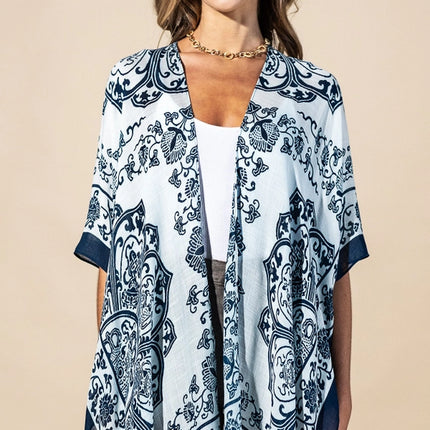 Urbanista Santorini Mandala Viscose Kimono - Royal Mandala
