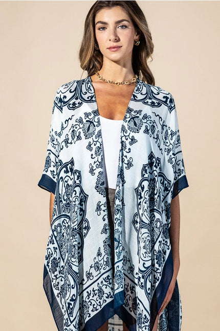 Urbanista Santorini Mandala Viscose Kimono - Royal Mandala