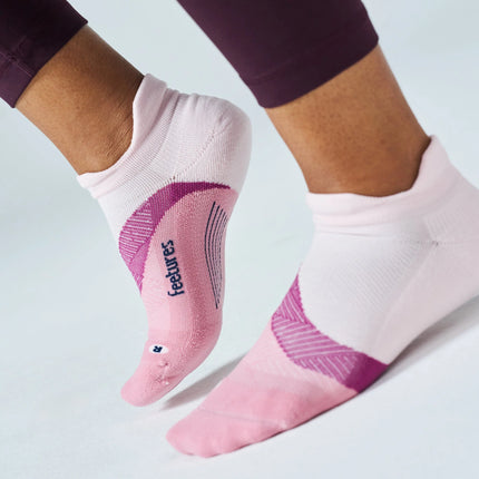 Feetures Elite Light Cushion No Show Tab - Pink Salt