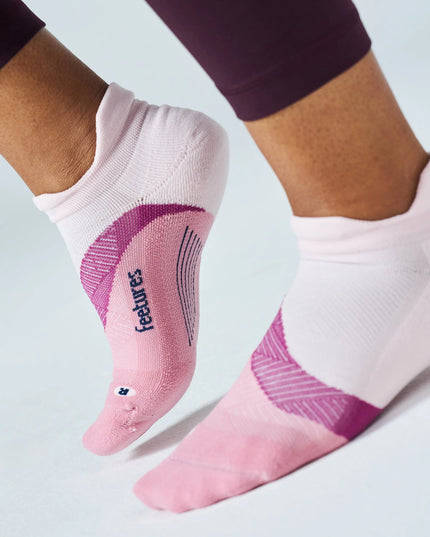 Feetures Elite Light Cushion No Show Tab - Pink Salt