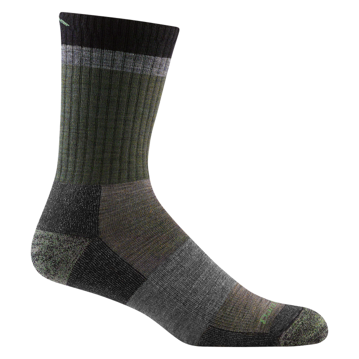 Darn Tough Men’s Heady Stripe Micro Crew Lightweight Hiking Sock - Fatigue