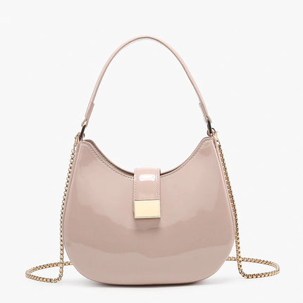 JEN & CO Malta High Gloss Shoulder Bag