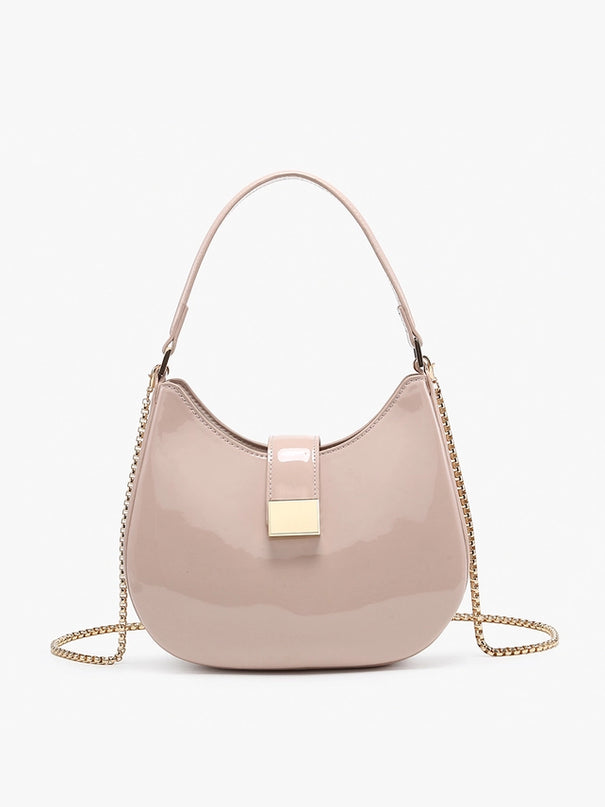JEN & CO Malta High Gloss Shoulder Bag