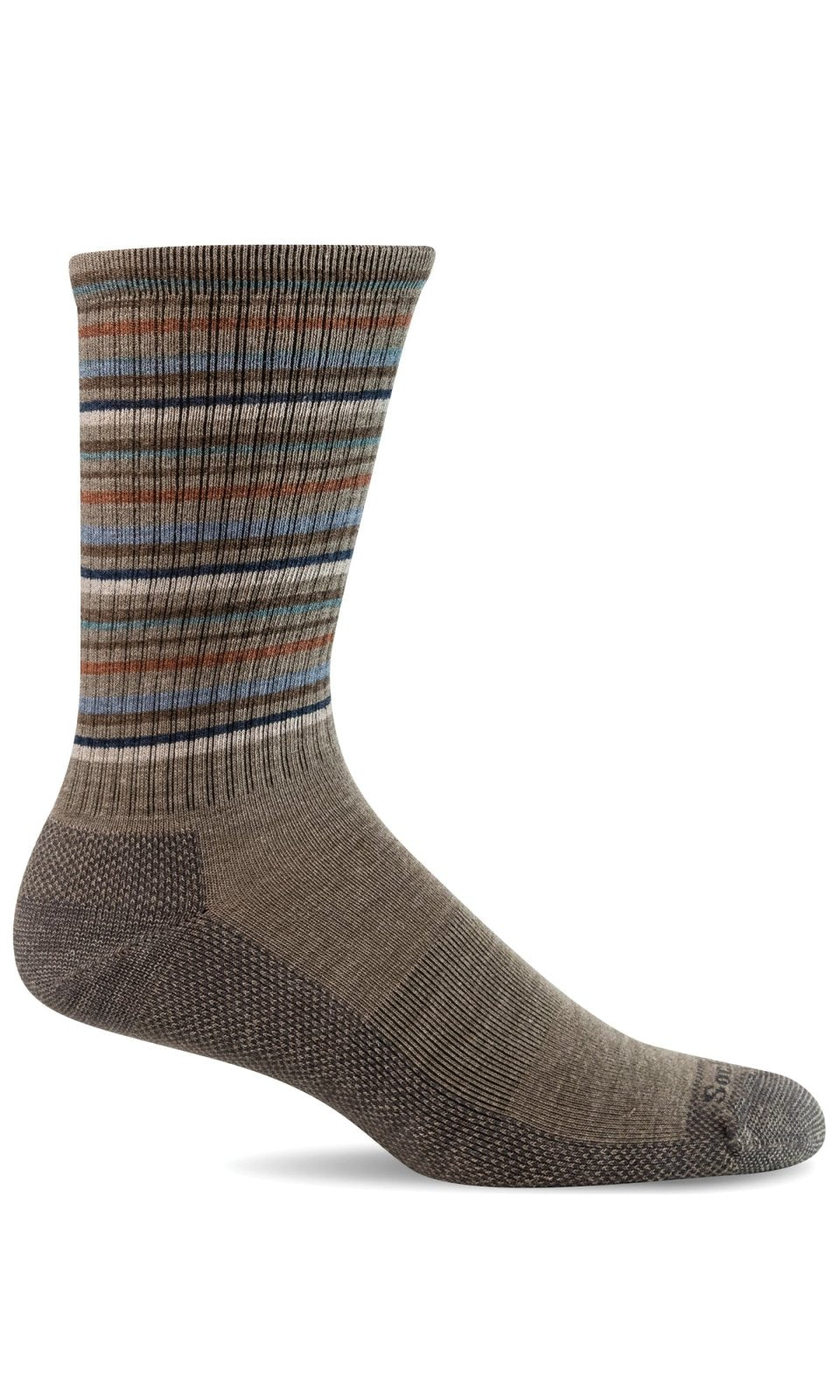 Sockwell Camp Stripe | Essential Comfort Socks (Men's) - Khaki