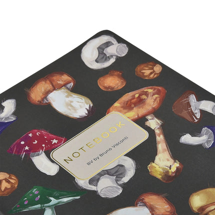 BV by Bruno Visconti A5 Notebook - Mushrooms on Green