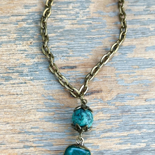 Dylan Designs Short Sicily Necklace Green