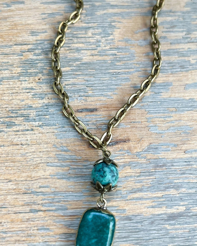 Dylan Designs Short Sicily Necklace Green