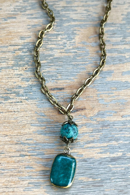 Dylan Designs Short Sicily Necklace Green