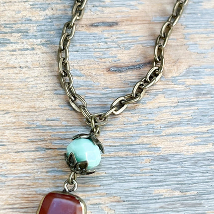 Dylan Designs Short Sicily Necklace Red Agate