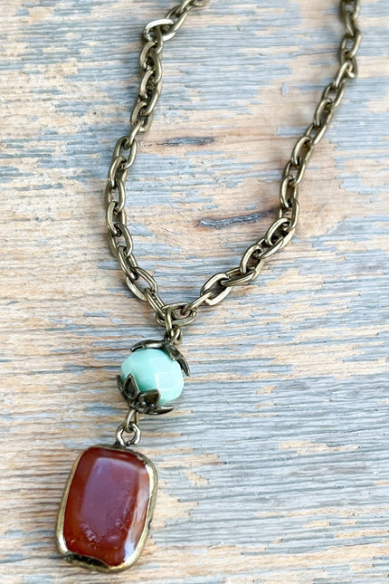 Dylan Designs Short Sicily Necklace Red Agate