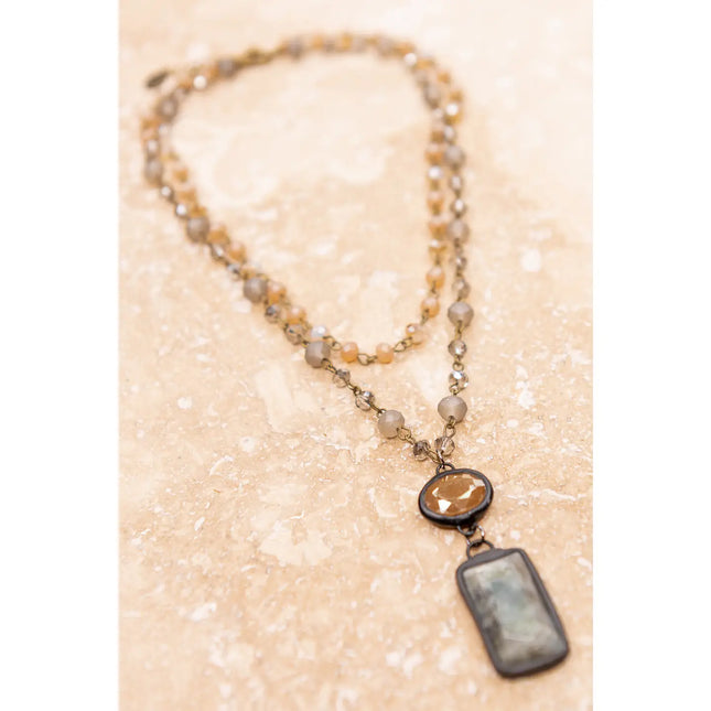 Dylan Designs Harper Necklace in Grey