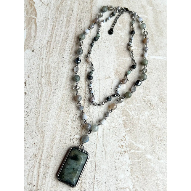 Dylan Designs Lexi Necklace Grey