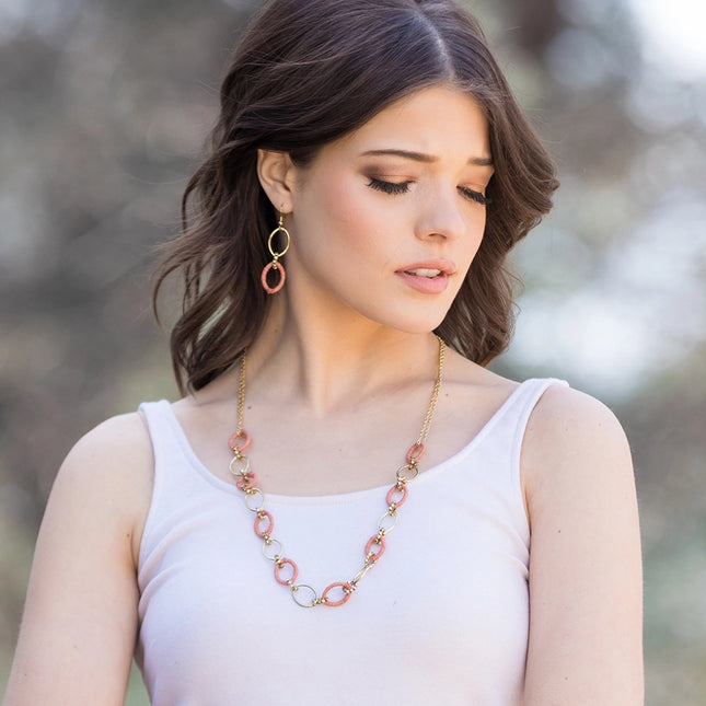 ANJU Sachi Terracotta Collection Necklace - Mixed Mini Links