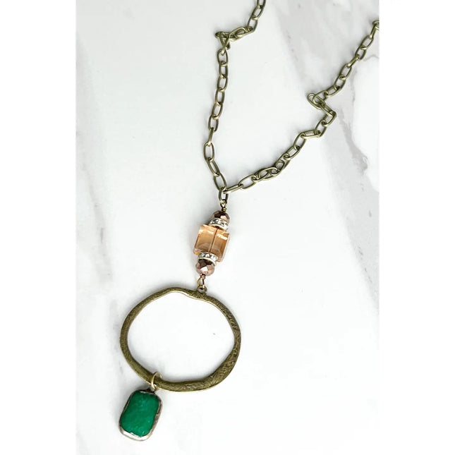 Dylan Designs Long Sicily Necklace Green